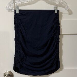 Aritzia TNA Navy Blue Ruched Mini Skirt Small